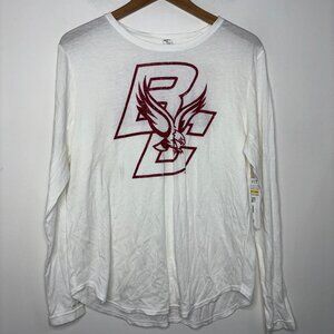 Under Armour Women's Shirt Heatgear Semi-Fitted Boston College Eagles White XL
